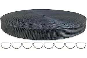 ZHFMLY ZHFMILY 3/8 inch Nylon Webbing Strap Flat Heavyweight Webbing Cloth Fabric Strapping for Handbag, Indoor&Outdoor Gear, Pet Collars, DIY Projects, Crafts, Sewing