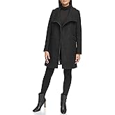 Kenneth Cole Women's Asymmetrical Zip Wool Boucle Coat
