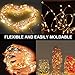 GEEKHOM Led String Lights, 33ft 100 LEDs 8 Modes Waterproof Copper Wire Fairy Lights Dimmable Decorative Light with Remote  for Indoor Outdoor Bedroom Patio Garden Xmas Trees Party (Warm White)