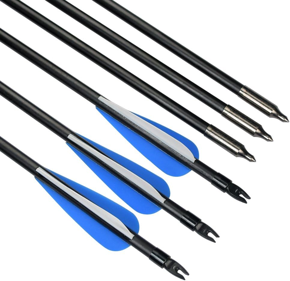 Elong 12X Archery Compound Bow Arrows 26 28 30 Inch Targets Shooting Practice Arrow Fiberglass