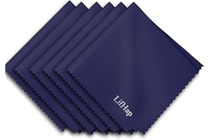 LIFHAP Extra Large Microfiber Cleaning Cloths(12"x 12") for Glasses or Eyeglass, Phone,Computer Screen,Camera Lens,Eye Glasses Lens Cleaner,Eyeglass Cleaner Cloths Wipes for Delicate Surface(6 Pcs)