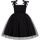 Arshiner Toddler Girls Tutu Dress Summer Bow-Tie Straps Kids Tulle Dresses