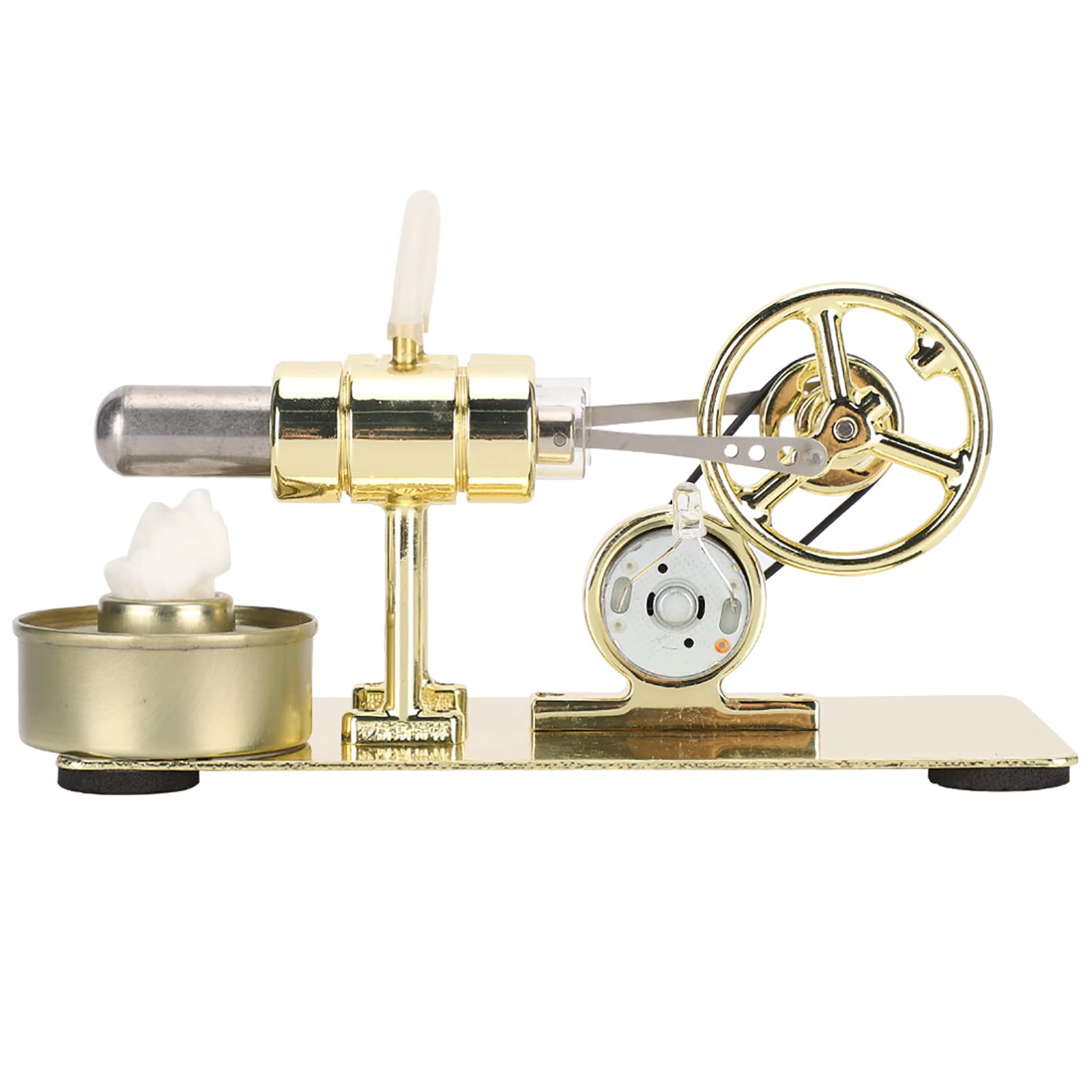 OEBUAFI Stirling Engine Model, External Combustion Engine Toy Low Temperature Powerd Physics Motor Stainless Steel Classroom Demonstrations Supplies