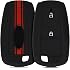 ontto Custodia per Chiave Auto Adatta per Ford Ecosport Focus Fiesta Mondeo Kuga Fusion Mustang Explorer Edge Custodia Portachiavi Portachiavi Custodia Custodia Protettiva 2/3/4/5 Tasti Rosso