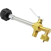 Flame King Propane Refill Fitting Adapter Valve for 1LB Camping Refillable Tank Cylinders