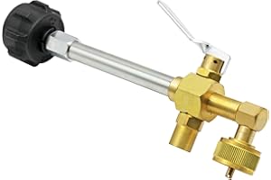 Flame King Propane Refill Fitting Adapter Valve for 1LB Camping Refillable Tank Cylinders