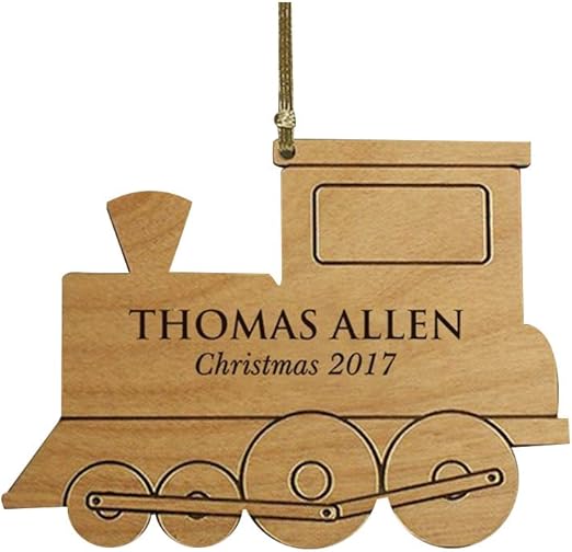 personalized wooden train