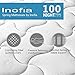 Double Mattress, Inofia Super Comfort Hybrid Innerspring Queen Mattress Set with 3D Knitted Dual-Layered Breathable Cover