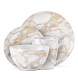 Safdie & Co. - Gold Marble Plates and Bowls