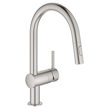 Grohe 31378dc3 Minta Single Handle Kitchen Faucet Supersteel