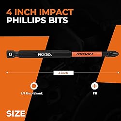 LOZAGU 10-Piece Phillips Bits #2 Impact