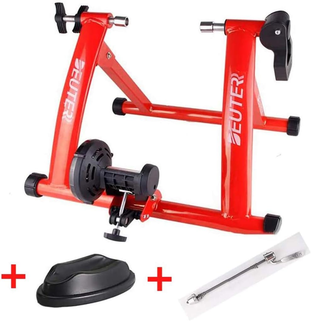 Bike Stand Bike Turbo Trainer Magnetic, Portable Cycling Stationary Riding Stand Supports Adjustable Magnetic Resistance Silent Bearing 135Kg Bicycle Trainer Bike Trainer Stand