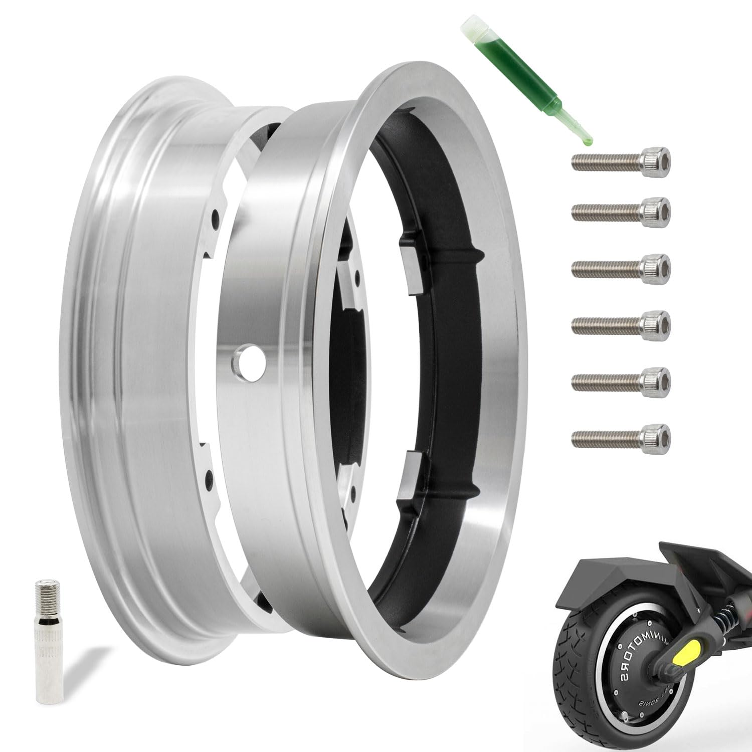 M365Lyon Rear Wheel Compatible with Dualtron Mini Electric Scooter and Dualtron Togo and Pop (2xParts)