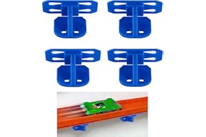 4pcs Single Lane Wall Mount for Hot Wheels & 1/64 Scale Cars and Trucks, PLA Plastic Single Lane Wall-Mounted Track Holder Br