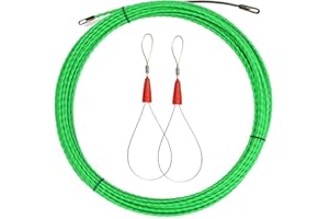 30M Wire Puller Wall Cable Running Fish Tape Push Pull Rod Electrical Fish Tape Kit Cable Puller Grip Cable Running Rod Fish 