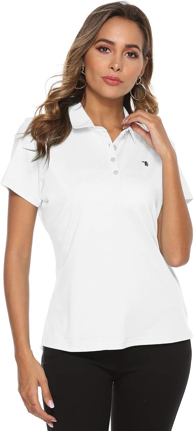 Rdruko Women's Dry Fit Golf Shirts Moisture Wicking Short Sleeve Polo Sports Shirts: Clothing