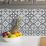 WALPLUS Grey Tile Stickers 24 pcs 15x15 cm Self Adhesive Kitchen Tiles view 11
