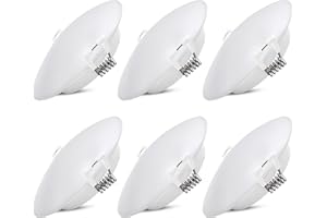 Homdec 4.5inch RV LED Recessed Down Light, 12V LED RV Puck Light, 3500K Warm White, 12Volts Interior Light for RV Boat Trailer Camper Motorhome Truck, 6Packs