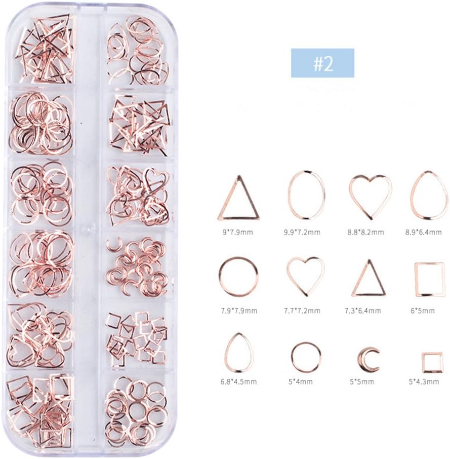 BrilliantDay 12 Grid Manicure 3D Nail Art Rhinestones kit with Storage Organizer Box - Art Decorations Mix Design Nail Decor Accessories#3