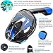 Qwer Octobermoon Original 180°Full View Panoramic Full face Snorkel Mask.with Anti-Fog and Anti-Leak Snorkeling Design,See More Water World with Larger Viewing Area (Black, Large/Extra Large)