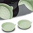Pincuttee Car Cup Holder Coaster,Silicone Car Cup Holder Coaster Set of 2,Car Coaster Automotive Cup Holders,Anti Slip Car Cup Holder Coasters,Car Interior Accessories(Light Green,2PC)