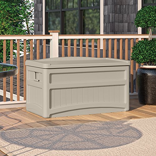 Suncast DB7500 73 Gallon Waterproof Outdoor Storage Container for Patio