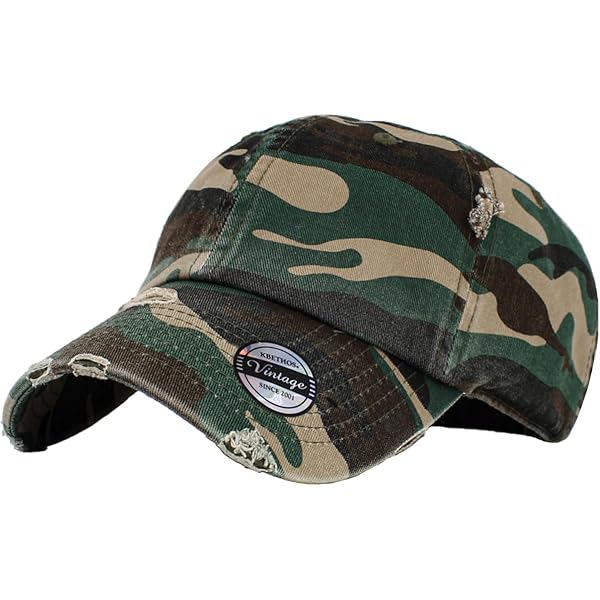Kangqifen Unisex Distressed Rip Torn Washed Cotton Baseball