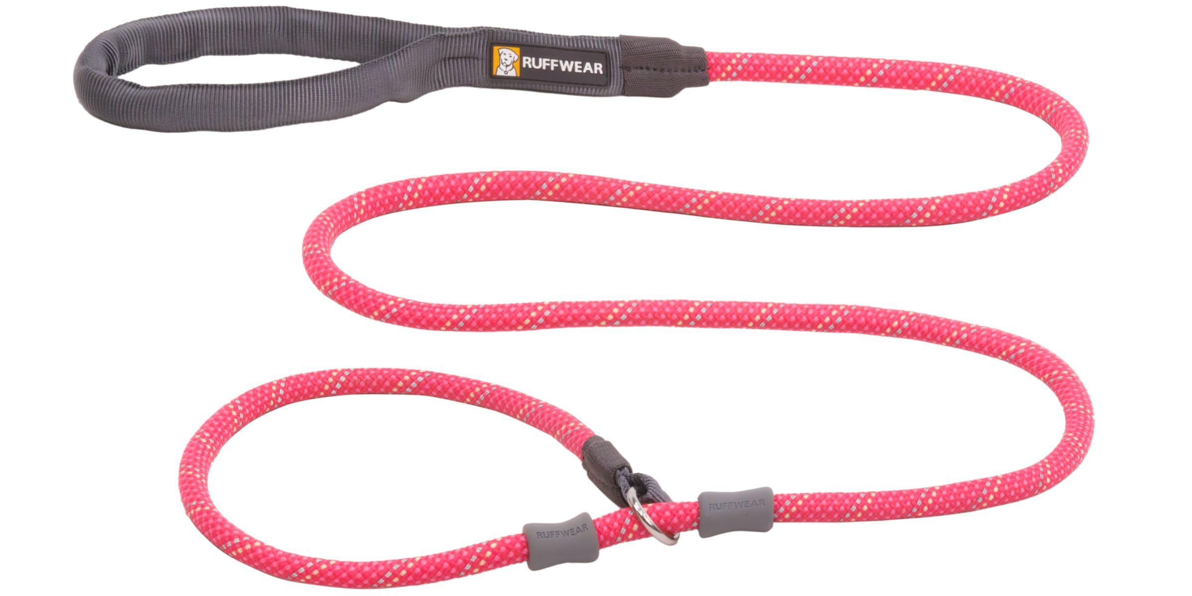 Ruffwear Just-a-Cinch 2-in-1 Dog Lead & Dog Collar, No Pull 1.5m Dog Leash, Lightweight & Heavy Duty Dog Lead, Short Anti Tangle Dog Walking & Anti Pull Dog Training Lead, Fireweed Pink