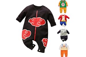 RELABTABY Newborn Baby Boys Girls Anime Romper Cotton Long Sleeve Infant Cosplay Costume Jumpsuit Outfit
