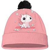 Uppodwarkid Girls Boys Winter Warm Knit Beanie Pompom Elasticity Slouchy Hat Skull Caps for Childrens