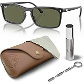 Ray-Ban RB4435 Rectangle Shaped Sunglasses for Men & Women with Official RAYBAN Eyewear Kit