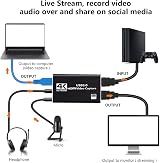 Knadgbft USB 3.0 4K Game Capture Card 1080P 60FPS Loop-Out Live Stream Switch view 3