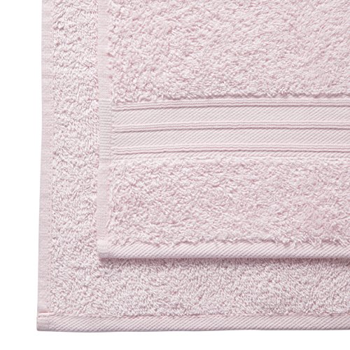 LOVO Egyptian Cotton Towel Set 3 Pieces Bath Hand Face Washcloth Luxury Microfiber Premium Soft Towel, Pale Pink - Thumbnail 6