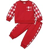 IBTOM CASTLE Toddler Baby Boy Fall Winter Clothes Color Block Long Sleeve Sweatshirts Tops and Pants Newborn Clothes Set