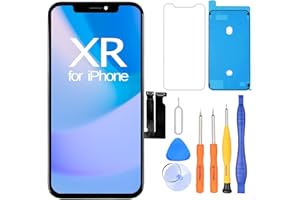 Ayake Screen Replacement for iPhone XR, 6.1-inch LCD Display Full HD and Touch Digitizer Assembly True Tone Programmable Face ID Remains with Tool Kits, for Model A1984, A2105, A2106, A2108