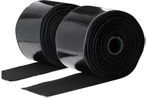 4 Inch x 20 Feet Black Hook and Loop Tape Roll Heavy Duty, Keep Couch Cushions Carpet Rugs from Sliding, Ysibbon Adhesive Hoo