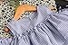 Summer Children Girls Dress Sleeveless Blue Striped Ruffles Dress + Headband 2PC Fashion Clothes for Girls