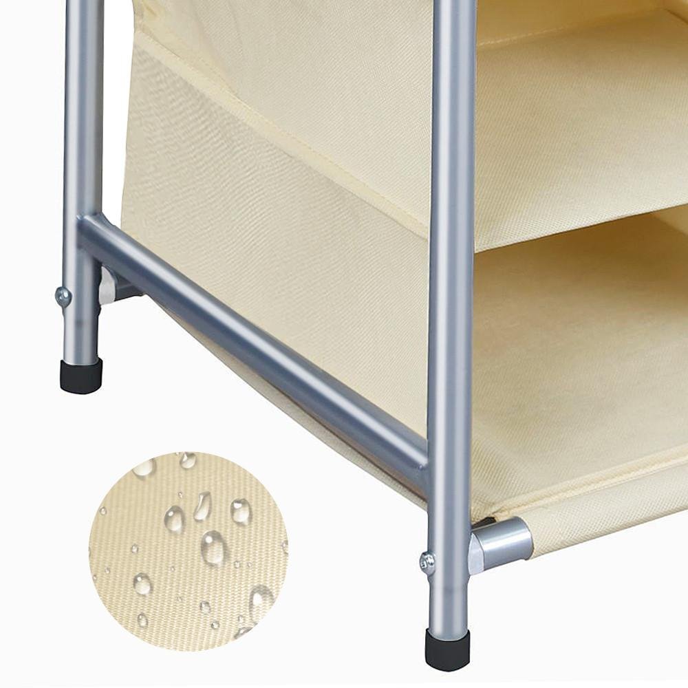 Yaheetech 5-Tier 20-Pair Shoe Rack,20-Compartment Nonwovens Cube Shoe Organizer Portable & Durable W/Larger Capacity-Beige