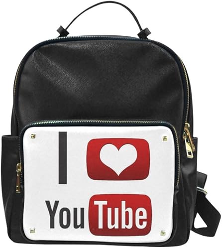 Amazon Cp Feed Youtubeロゴユニセックスレジャーバックパックスクールレジャーショルダーバッグ One Size Cp Feed リュックサック