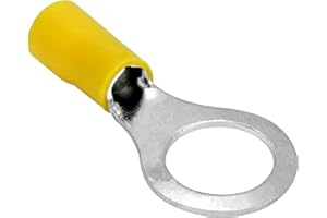 Conext Link RTV-38Y25 Vinyl Ring Terminal 25 Pack (3/8" Stud, Yellow 12-10 Gauge)