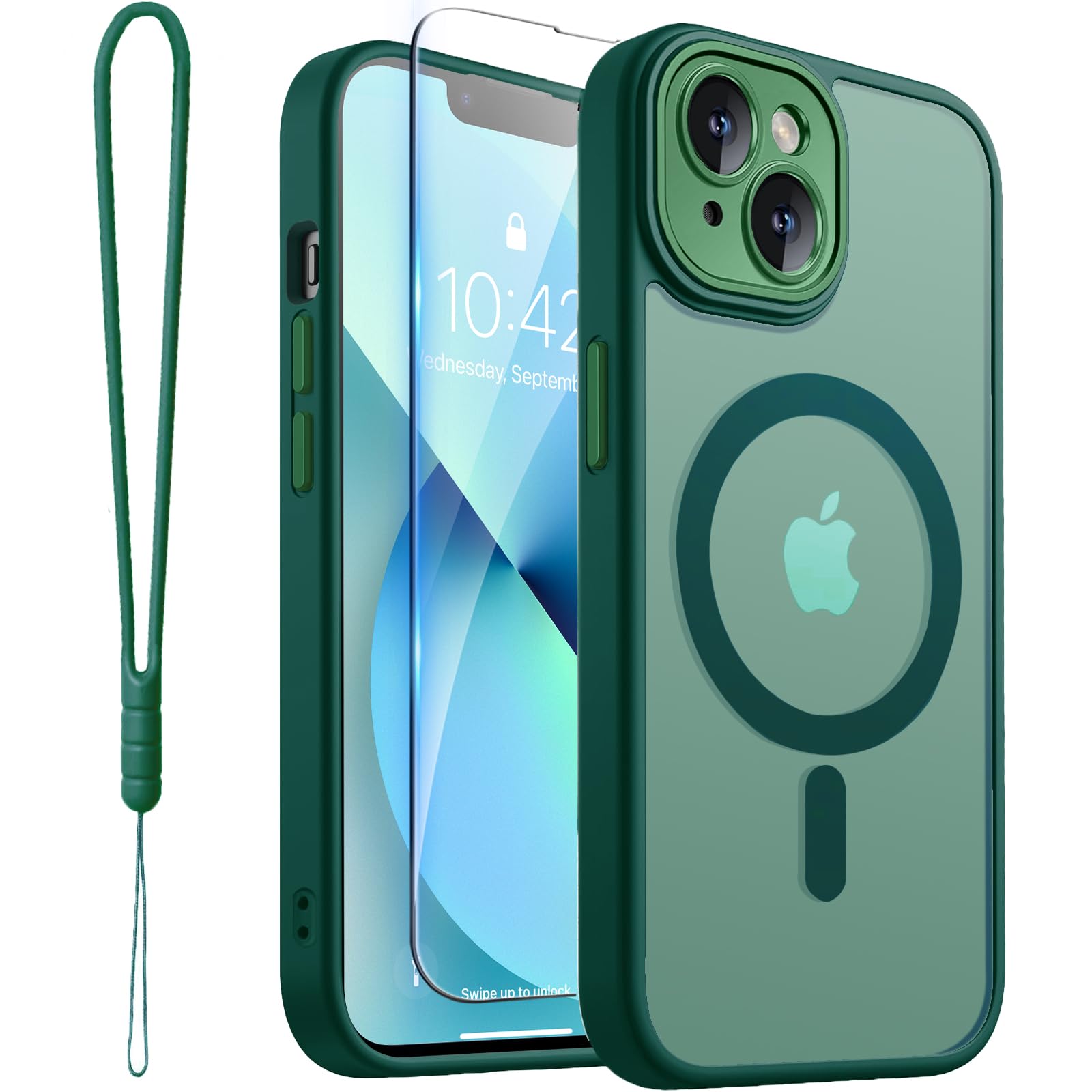 ROYBENS for iPhone 13 Matte Clear Case Compatible