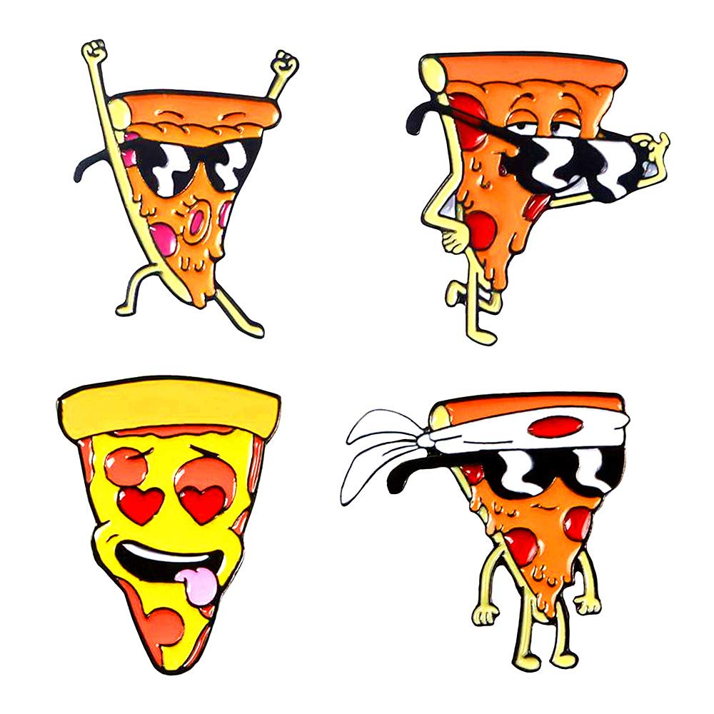 Enamel Pin Set-Funny Pizza Enamel Pin For Women Children Clothing Backpacks Decor