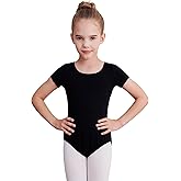 WEGETIT Gymnastics Leotards for Girls Ballet Leotard Toddler girls Bodysuit Short Sleeve Kids Dance Outfits