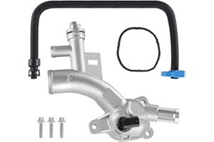 Aluminum Engine Coolant Housing Water Outlet with Hoses Compatible with 2011-2020 Chevy Cruze Sonic Trax Volt Buick Encore 1.