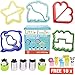 [20-Piece Set] Sandwich Cutters for Kids - 5 Sandwich Cutter Shapes, 5 Vegetable Cutters and FREE 10 Bento Decorations