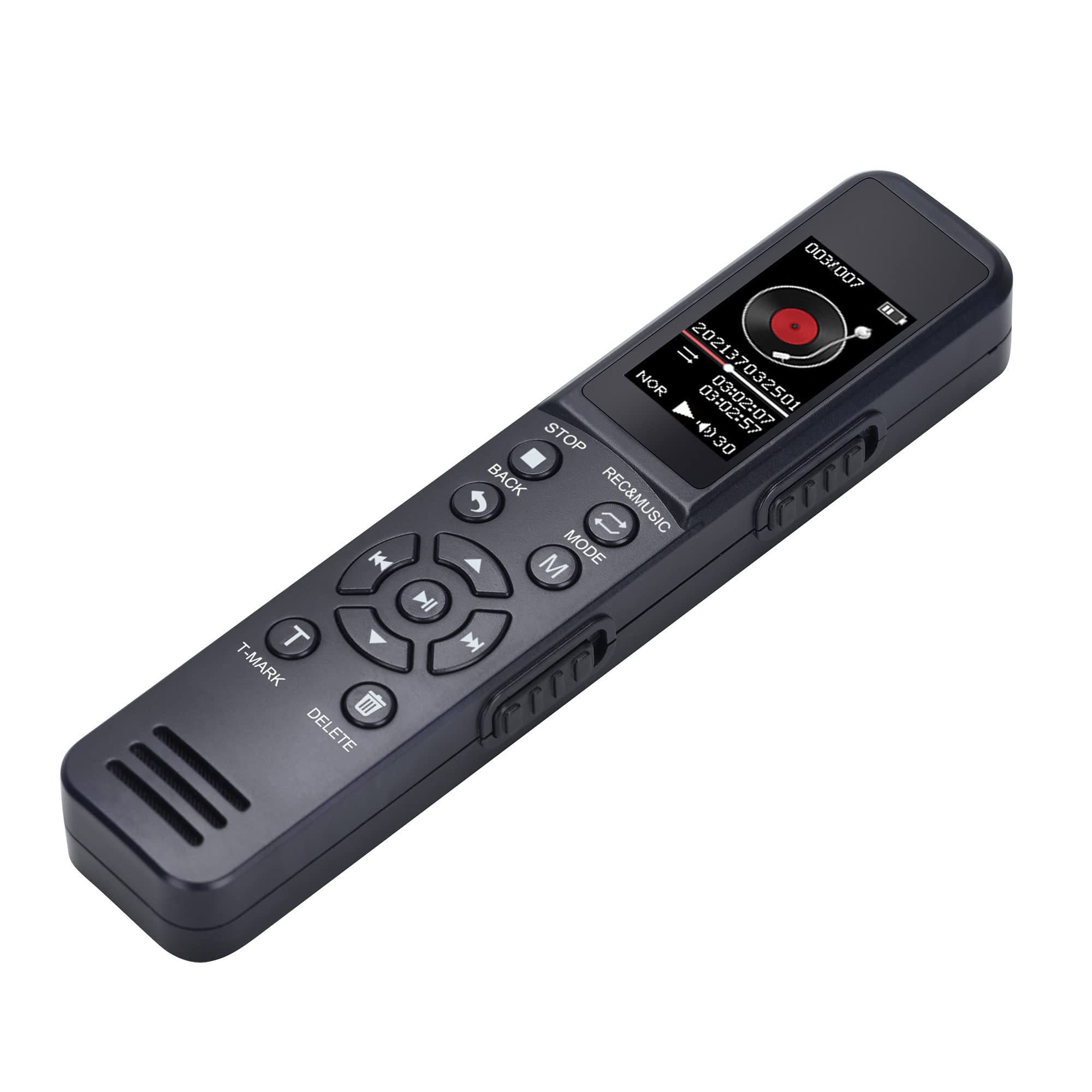 Digital Voice Recorder, Voice Activated Sound Recorder with Playback - Upgraded Small Tape Sound Recorder for Lectures, Meetings, Interviews, 8GB Internal Memory with 32GB TF Card