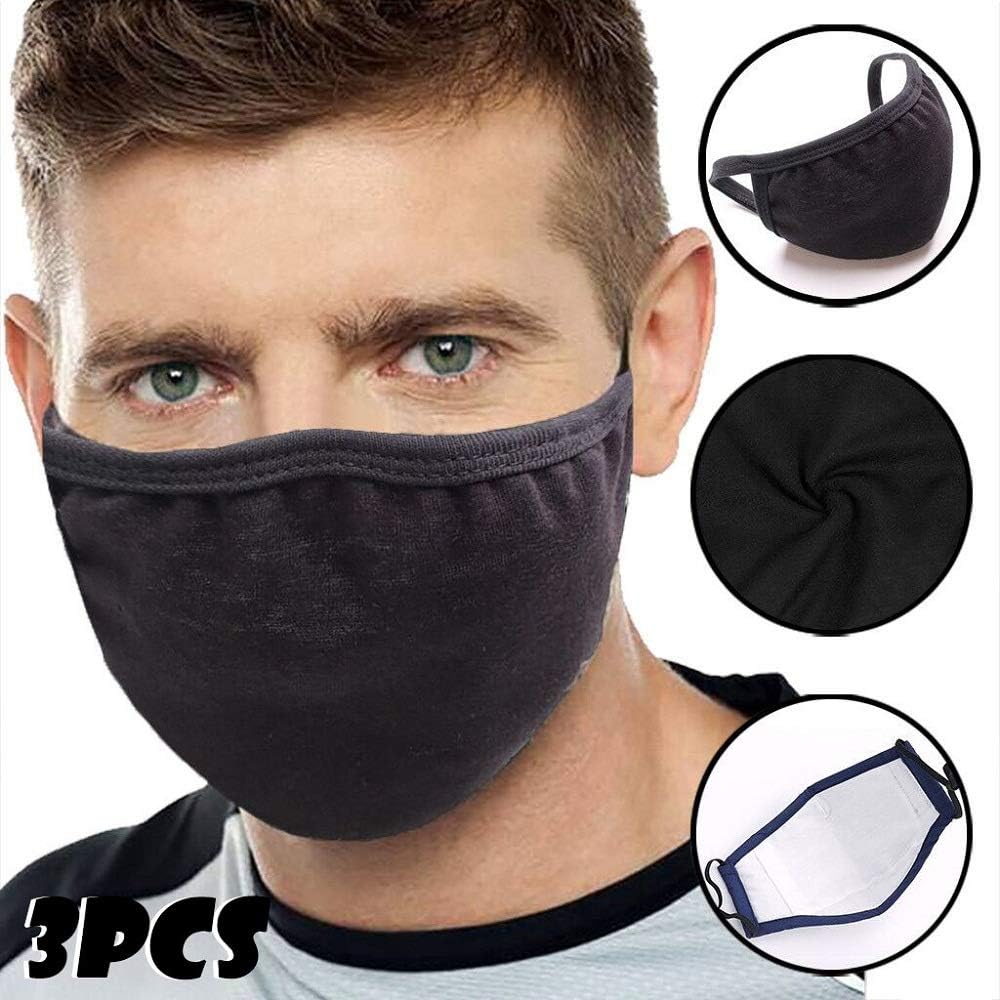 Dacorda 3Pcs Anti-Dust Particulate 口罩 Cotton Face Má SKS, Disposable Anti Pollution kouzhao Mascaras, Anti-Saliva Droplets Mascaras Máscaras, Outdoor Masques Masques Maschere