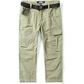 OCHENTA Men's & Boy's Pull on Casual Cargo Hiking Pants, Quick Dry Outdoor Camping Fishing
