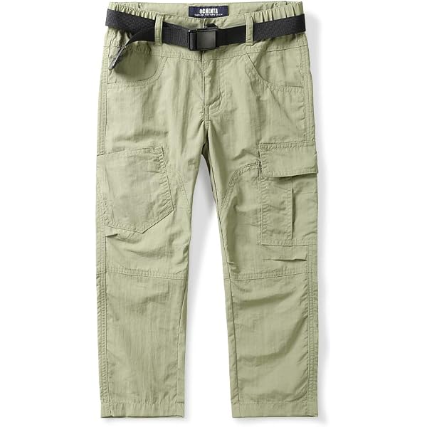 A2Z 4 Kids Boys Active Cargo Trousers - Black, Adjustable Drawstring, 88% Polyamide / 12% Elastane
