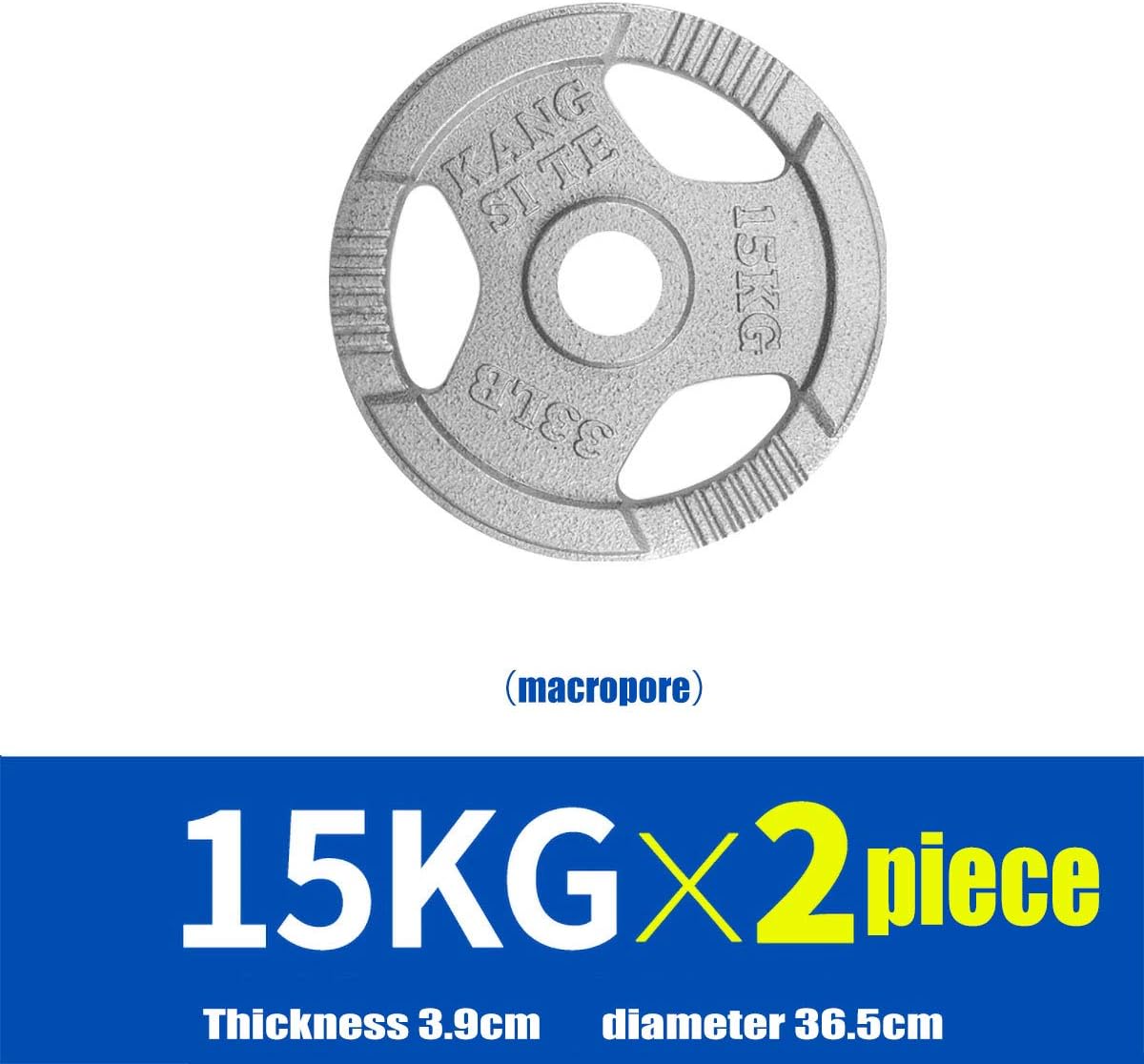 ZHH 2 Inch Standard Diameter Barbell Three-Hole Gripper Weight Plate,Olympic Training Barbell Bar with Ring Collars